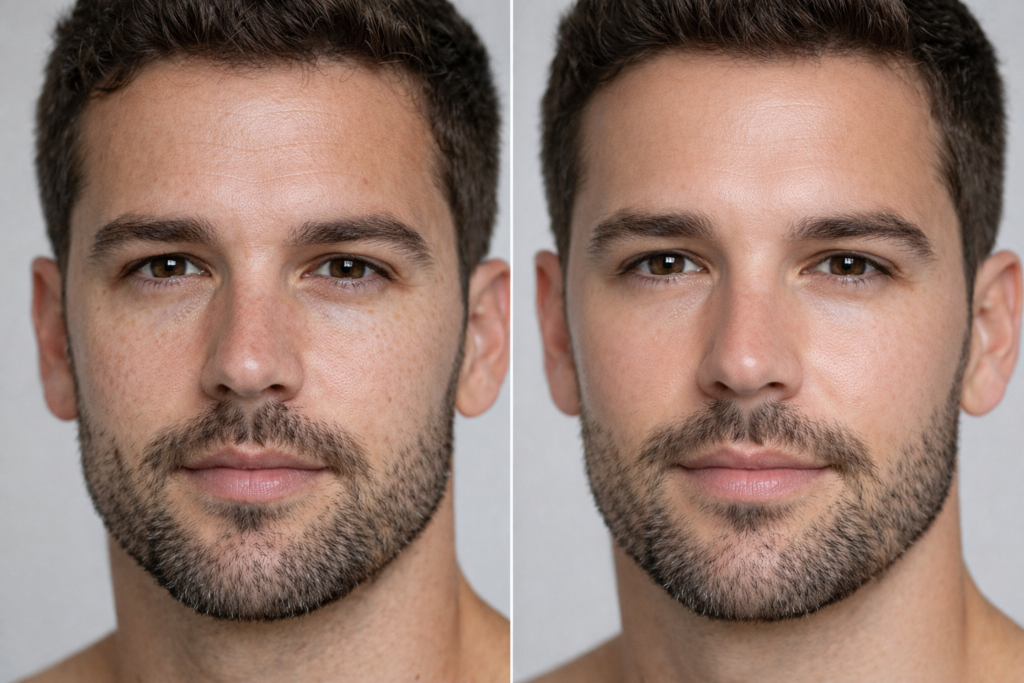 hydrafacial avant apres homme resultat peau eclat